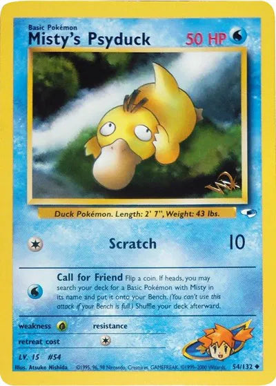 Misty's Psyduck (W Stamped) 054/132 Promo