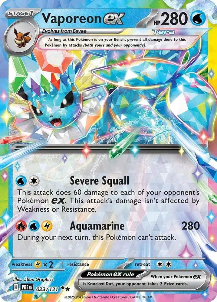Vaporeon EX 023/131 Prismatic Evolution