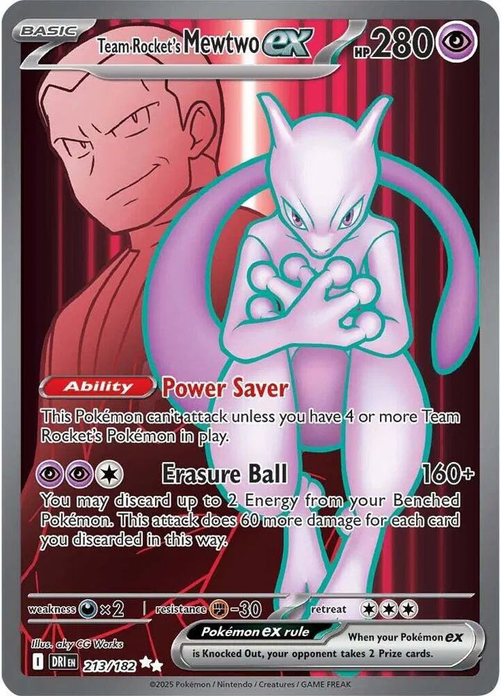 Team Rocket's Mewtwo EX 213/182 Destined Rivals