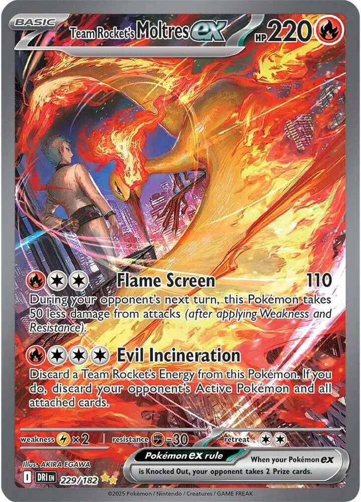 Team Rocket's Moltres ex 229/182 Destined Rivals ABA 10
