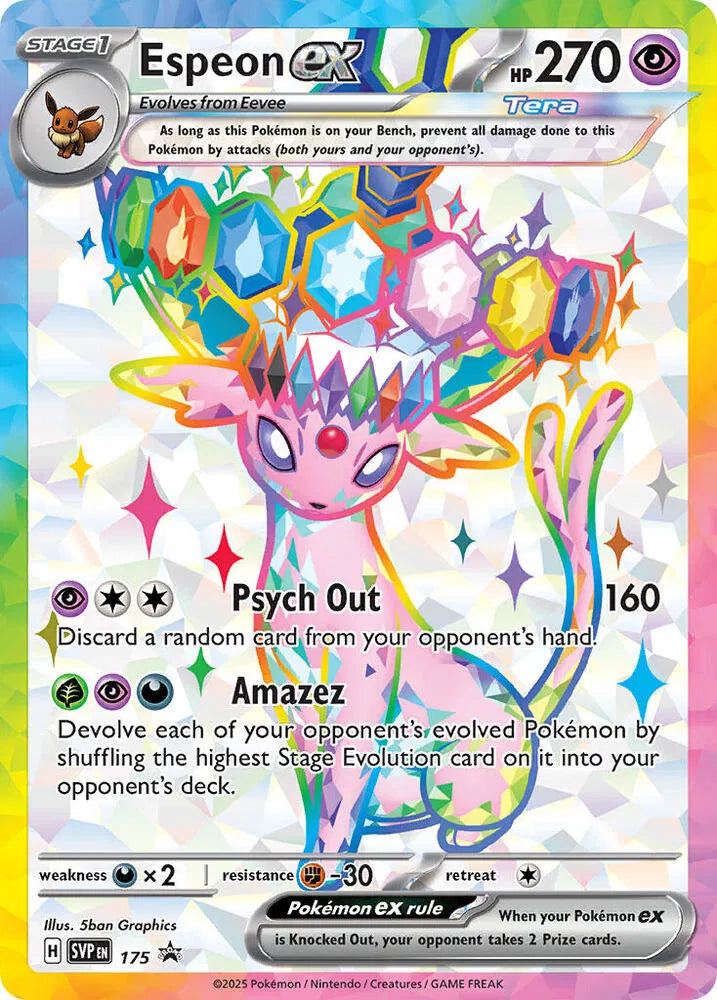 Espeon ex 175 Black Star Promo