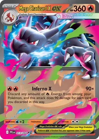 Mega Charizard X ex 013/094 Phantasmal Flames