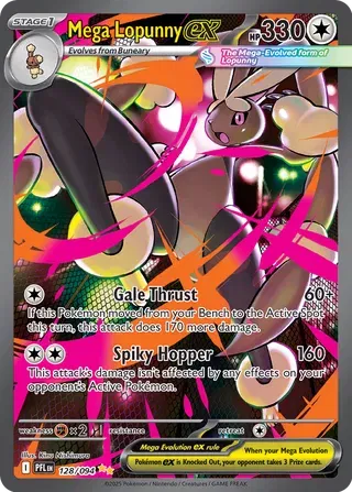 Mega Lopunny ex 128/094 Phantasmal Flames