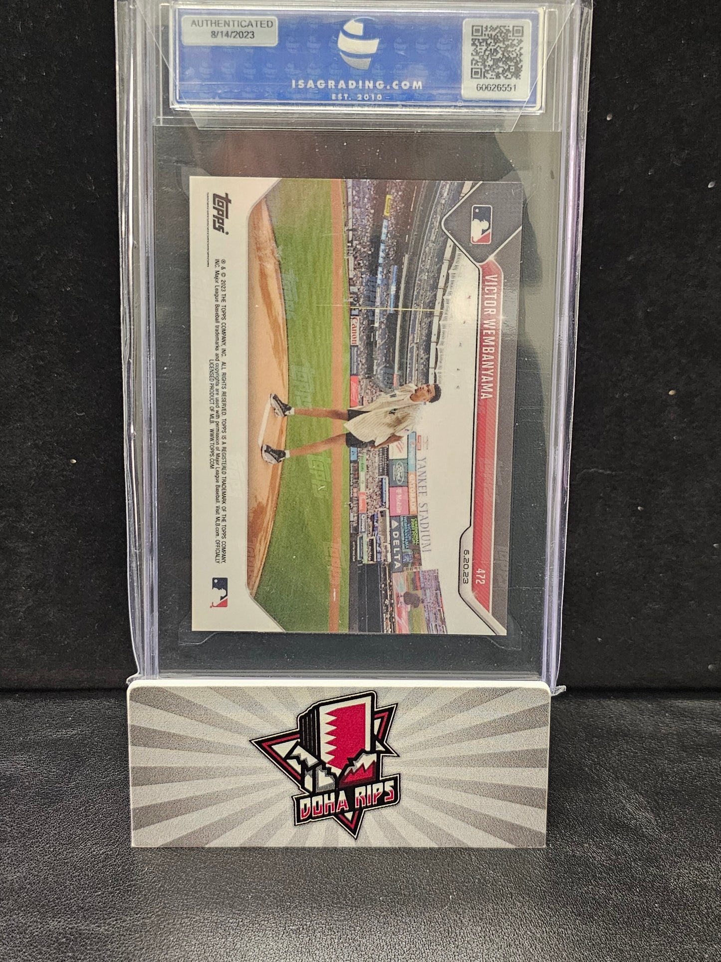 2023 Topps Now Victor Wembanyama #472 ISA 10