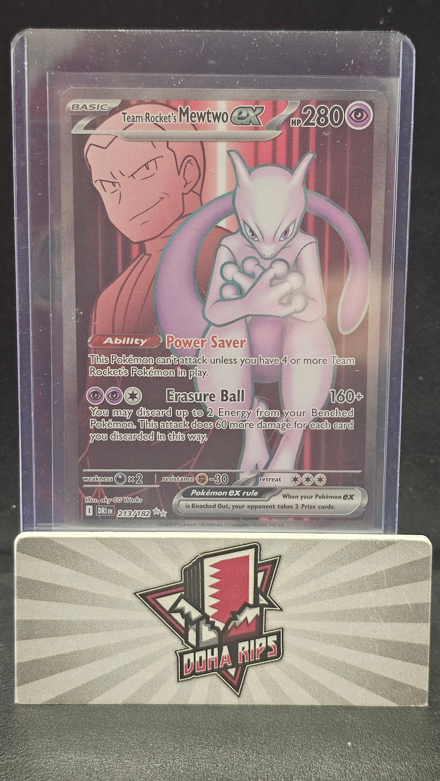 Team Rocket's Mewtwo EX 213/182 Destined Rivals
