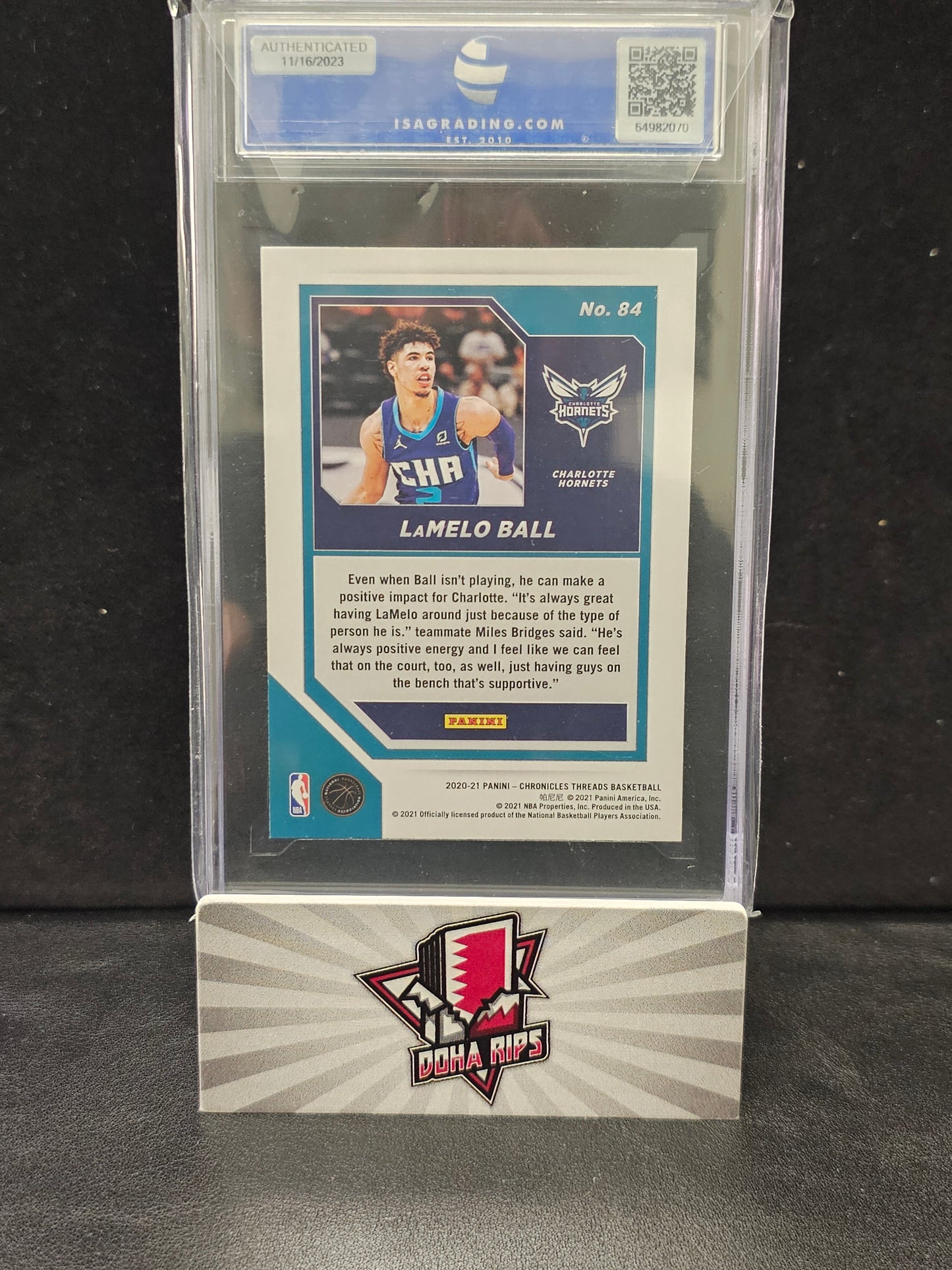 2020 Chronicles LaMelo Ball Threads ISA 10 RC