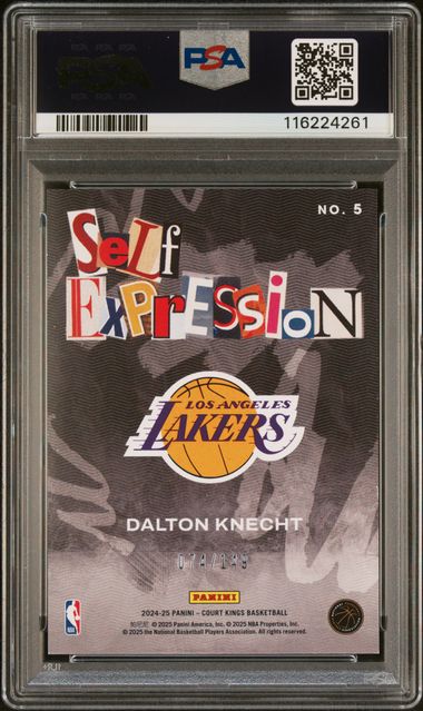 2024 Court Kings Dalton Knecht Self Expression Ruby 074/149 PSA 9