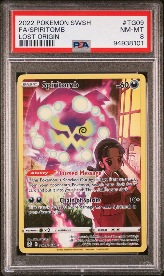 Spiritbomb Full Art Trainer Gallery TG09/TG30 Lost Origin PSA 8