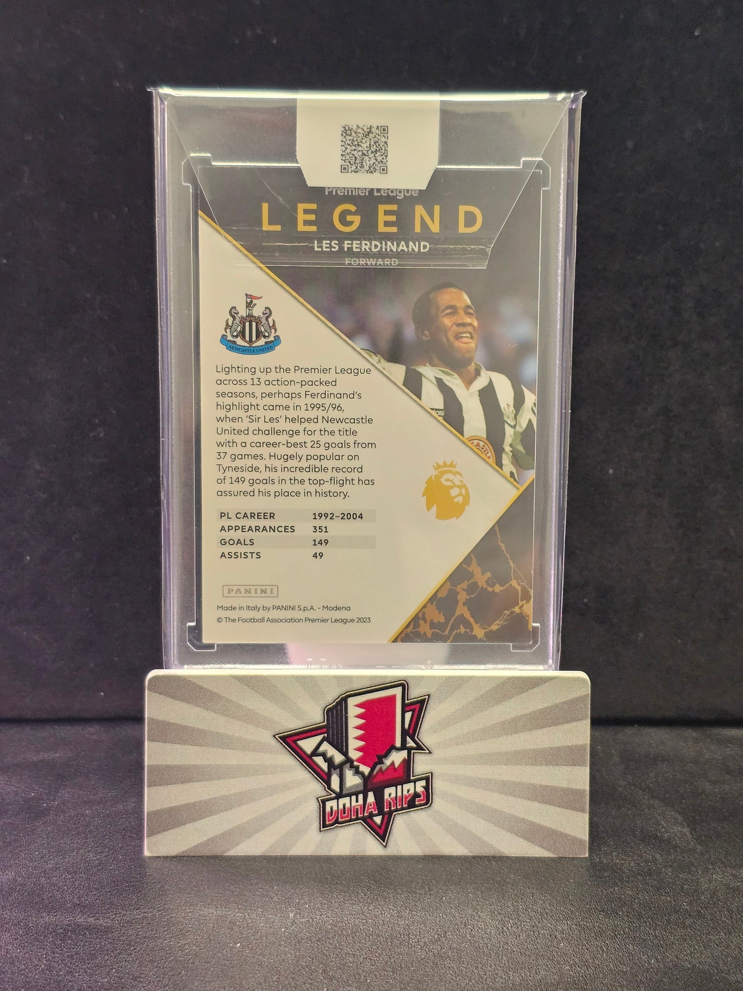 2024 Panini Adrenalyn Premier League Les Ferdinand Legend Limited Edition