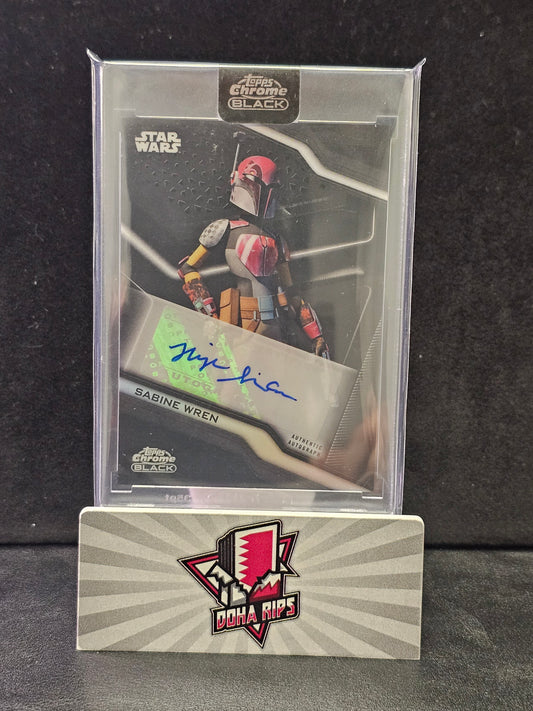 2022 Topps Chrome Black Star Wars Tiya Sircar as Sabine Wren