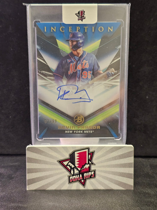 2023 Bowman Inception Kevin Parada 02/99 Auto Blue Foil