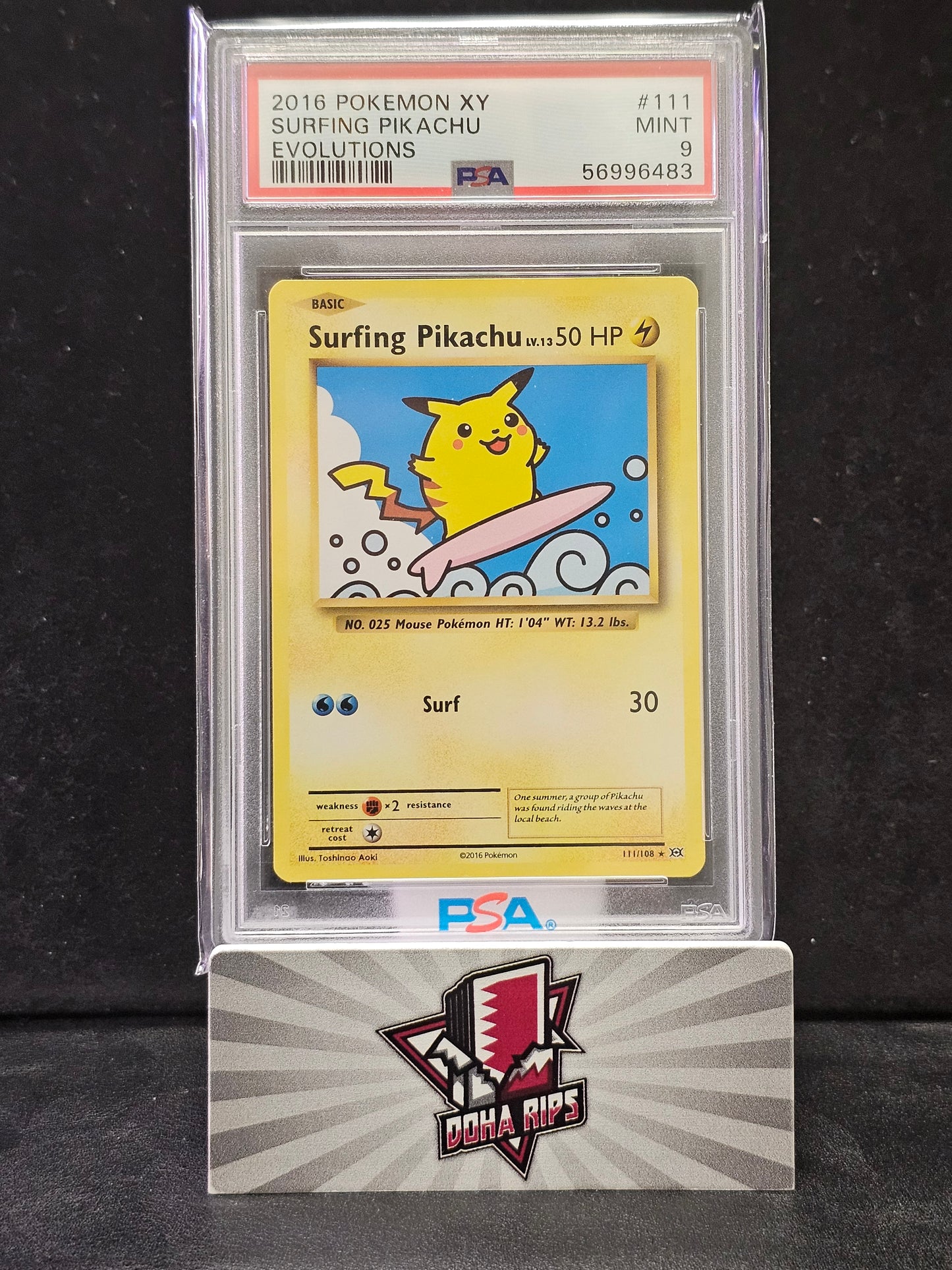 Surfing Pikachu 111/108 Evolutions