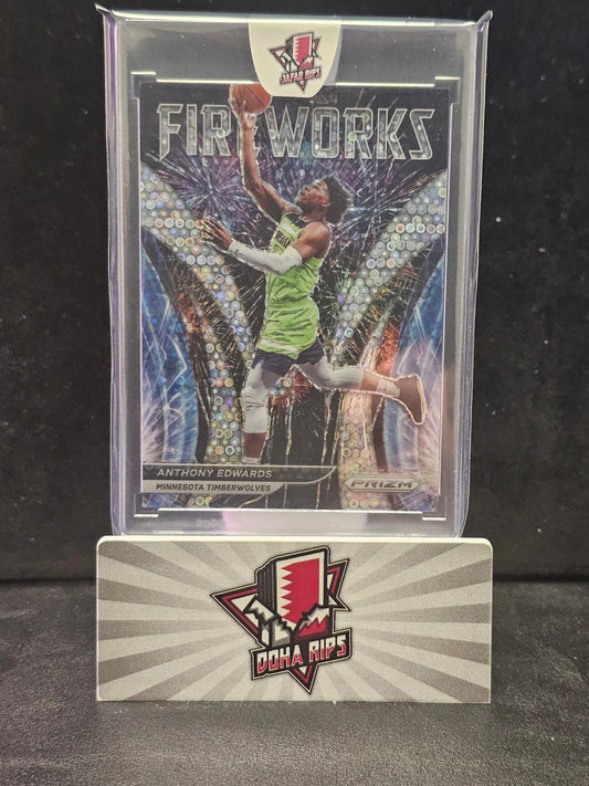 2021/22 Prizm Anthony Edwards Fireworks Fastbreak Prizm