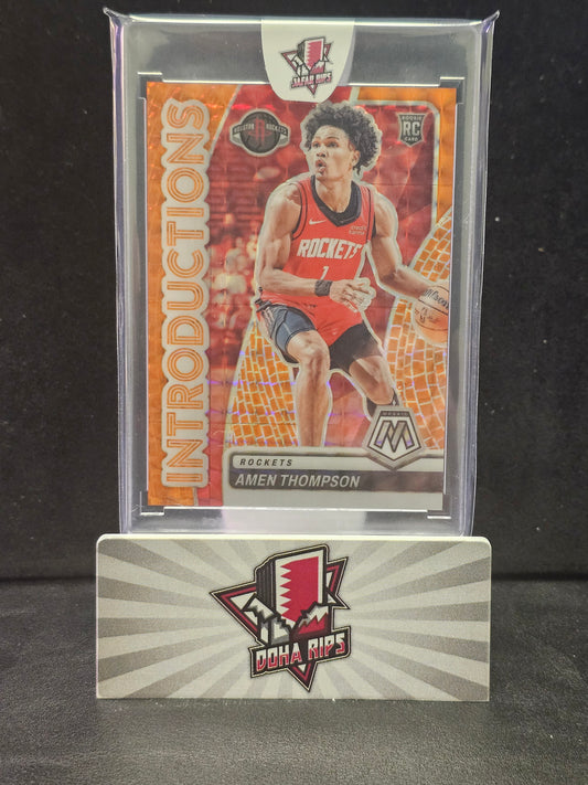 2023/24 Mosaic Amen Thompson Introductions Orange Prizm 14/49