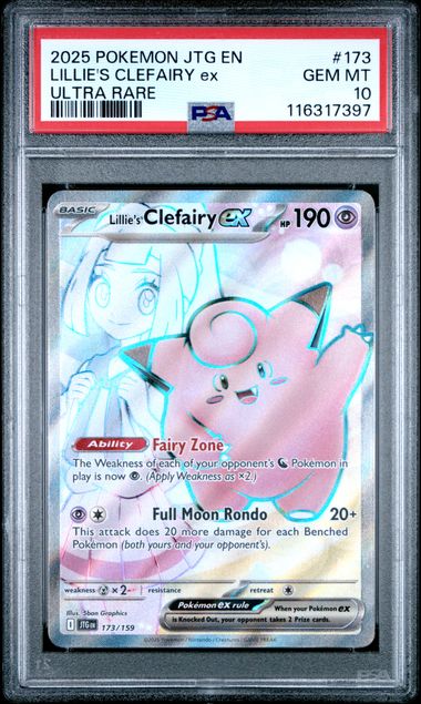Lillie's Clefairy EX 173/159 Journey Together PSA 10