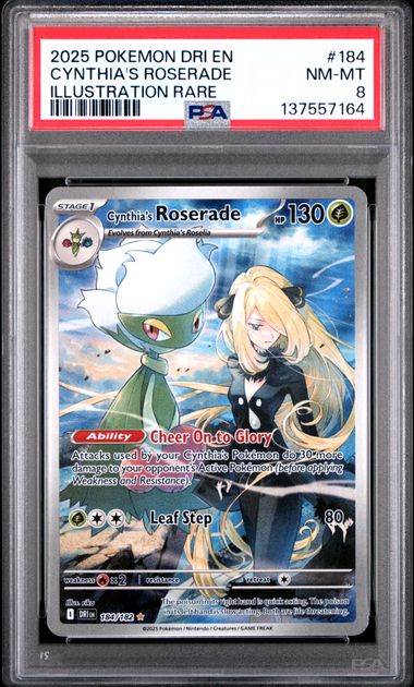 Cynthia's Roserade 184/182 Destined Rivals PSA 8