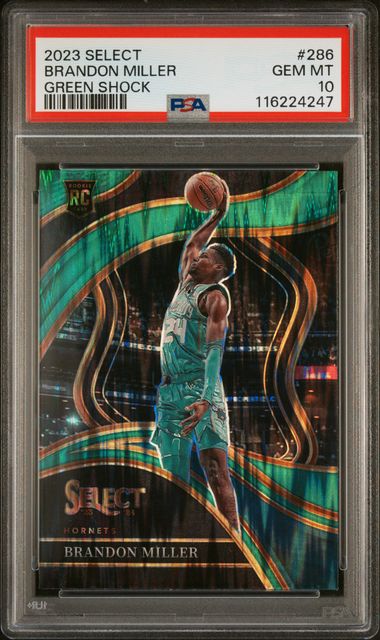 2023/24 Brandon Miller Select Courtside Green PSA 10