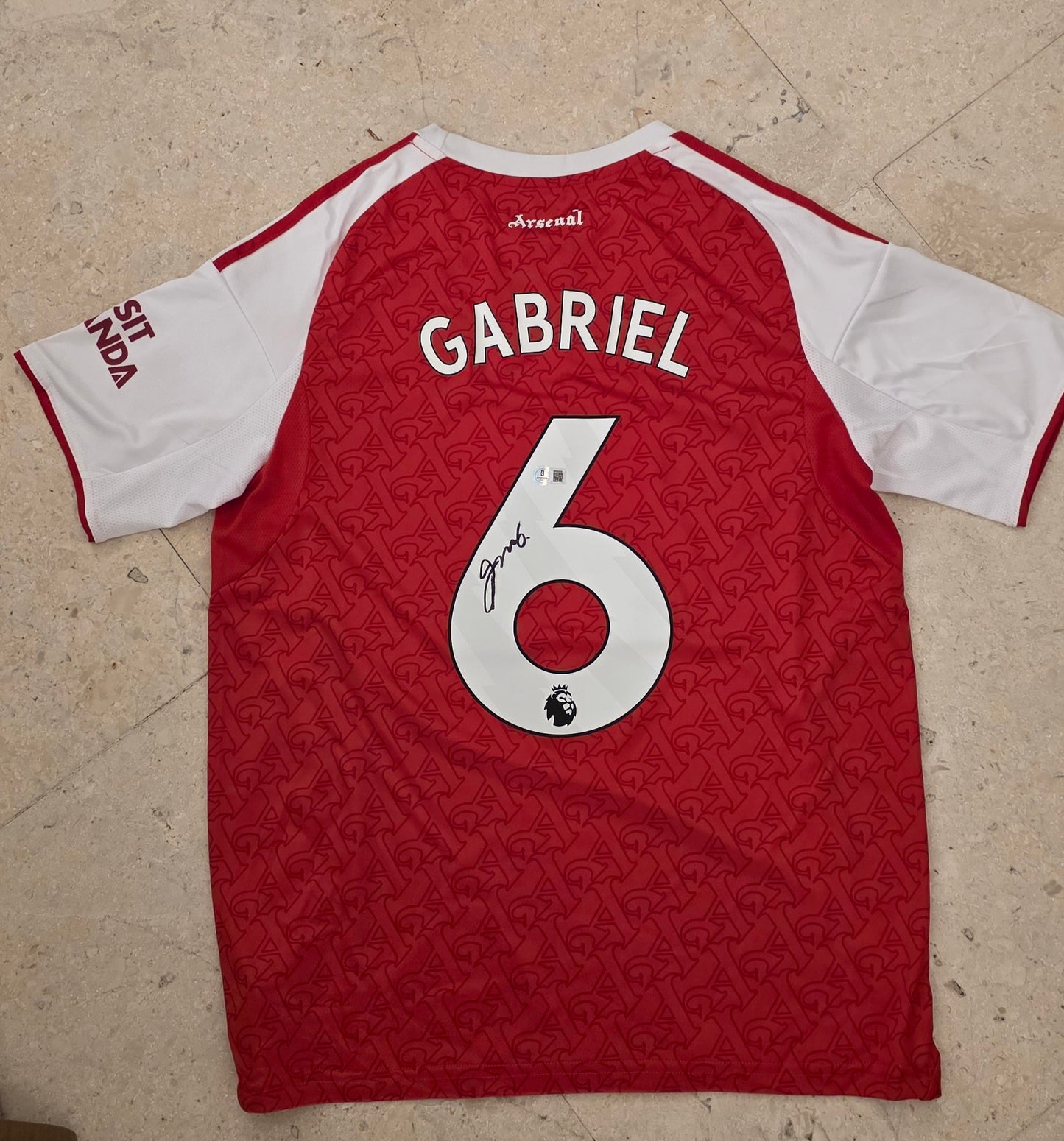 Gabriel Magalhaes Autgraphed Arsenal Jersey