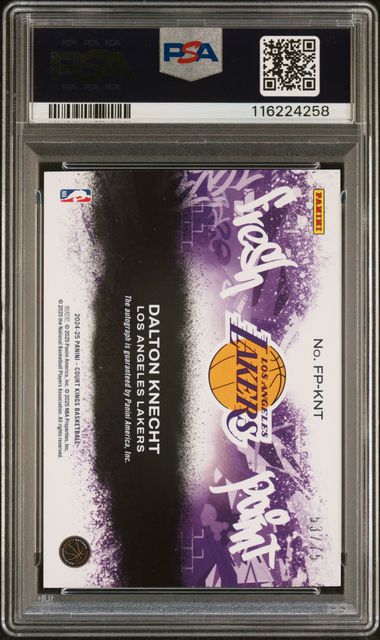 2024 Court Kings Dalton Knecht Fresh Paint Auto Amber 53/75 PSA 9