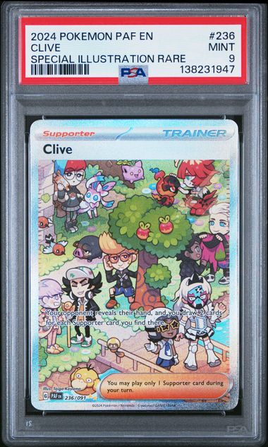 Clive 236/091 Paldean Fates PSA 9