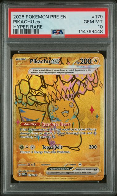 Pikachu EX 179/131 Prismatic Evolutions PSA 10