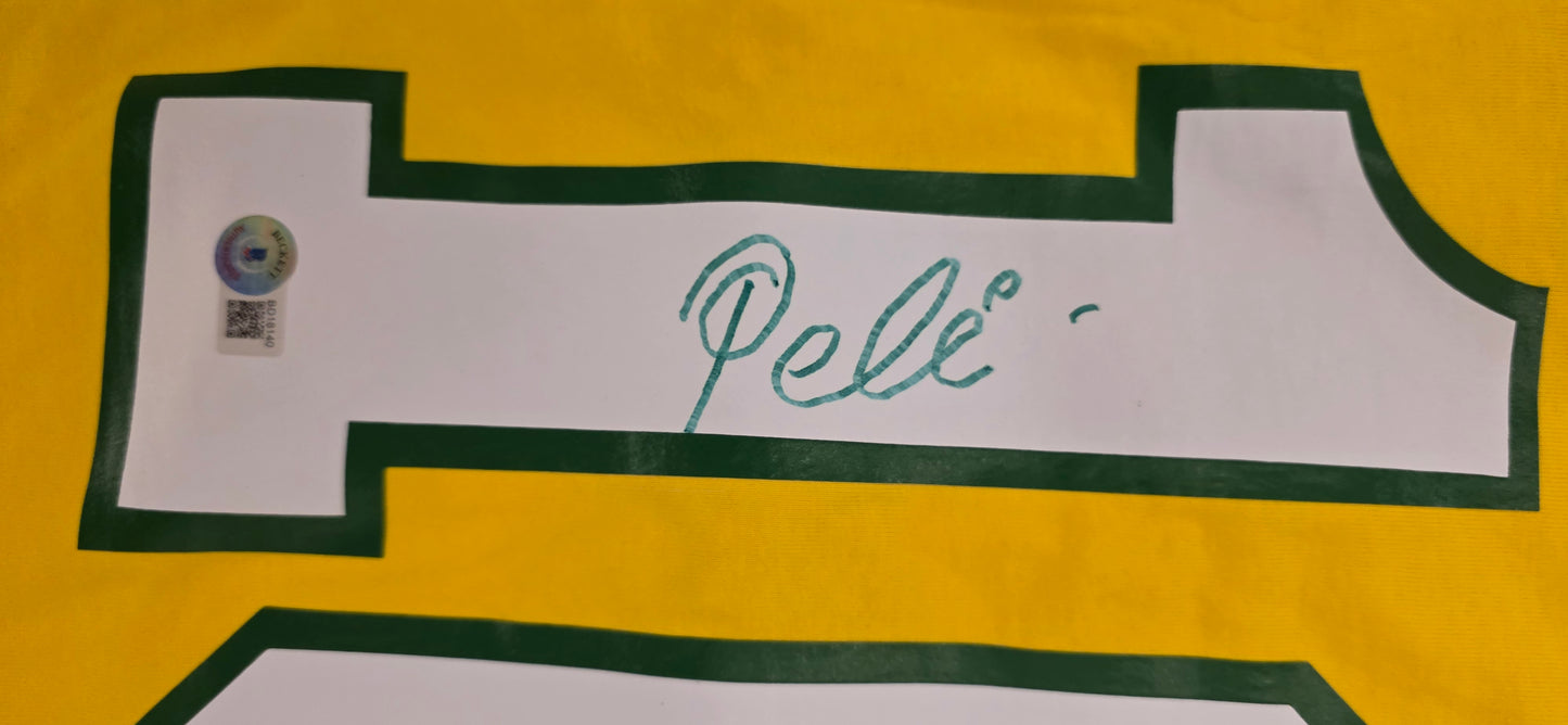 Pele Autgraphed Brazil Jersey