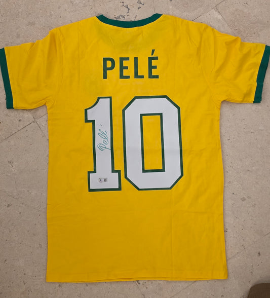 Pele Autgraphed Brazil Jersey