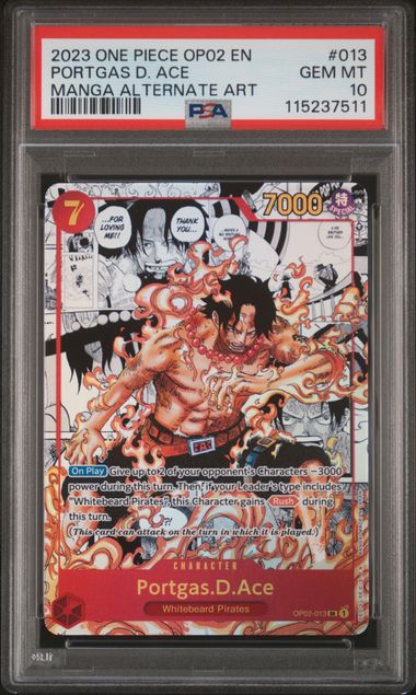 Portgas D. Ace Manga Alt Art PSA 10