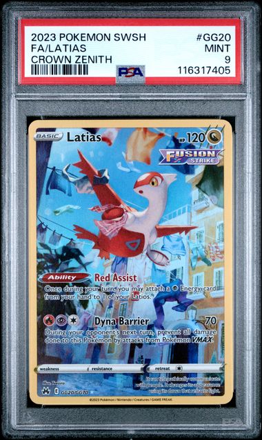Latias GG20/GG70 Crown Zenith PSA 9