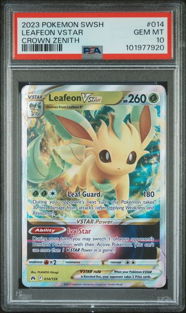 Leafeon 014/159 Crown Zenith PSA 10