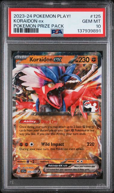 Koraidon ex Prize Pack 125/198 Scarlet and Violet PSA 10
