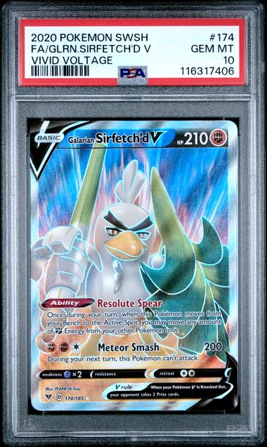 Galarian Sirfetch'd 174/185 Vivid Voltage PSA 10