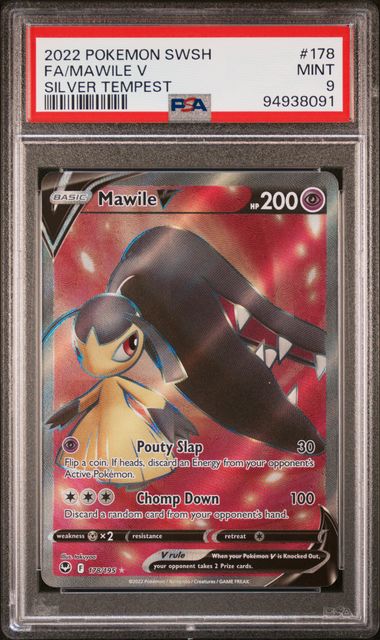 Mawile V 178/195 Silver Tempest PSA 9