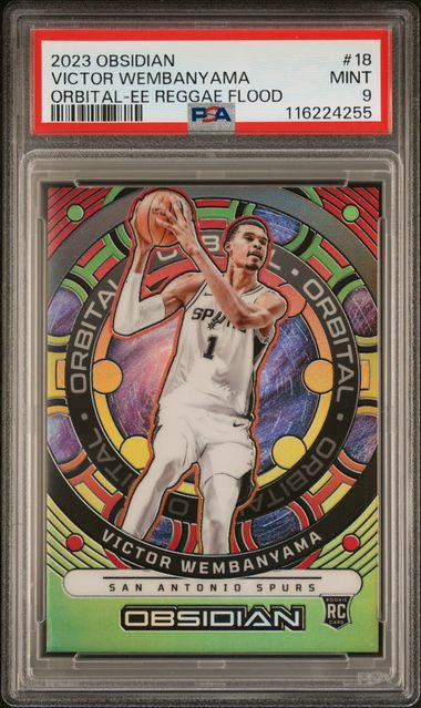 2023/24 Obsidian Victor Wembanyama Reggae Orbital 40/60 PSA 9