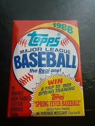 1988 Topps Baseball Wax Packs