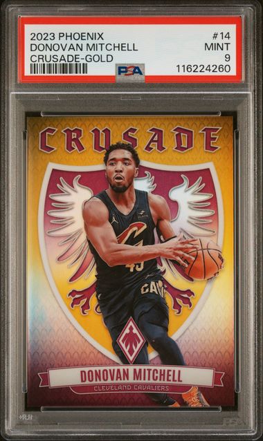2023/24 Phoenix Donovan Mitchell Gold Crusade 8/10 PSA 9