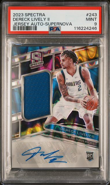 2023/24 Spectra Dereck Lively Autograph 57/75 RPA PSA 9