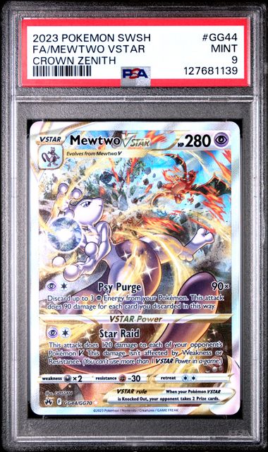 Mewtwo VStar GG44/GG70 Crown Zenith PSA 9