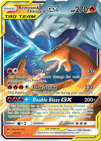 Reshiram & Charizard GX 20/214 Unbroken Bonds