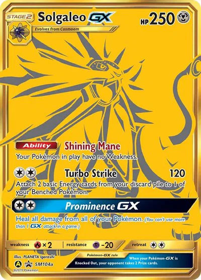 Solgaleo GX SM104a Hidden Fates