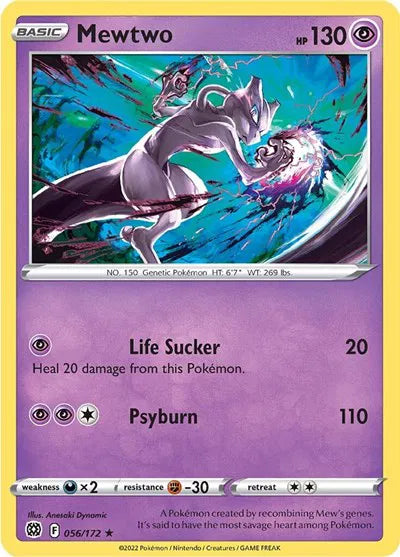 Mewtwo Reverse Holo 056/172 Brilliant Stars