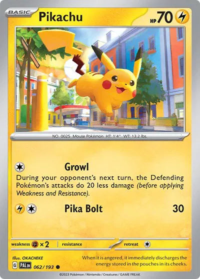 Pikachu Reverse Holo 062/193 Paldea Evolved