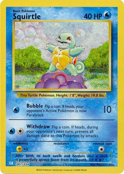 Squirtle 001/034 Trading Card Game Classic Holofoil