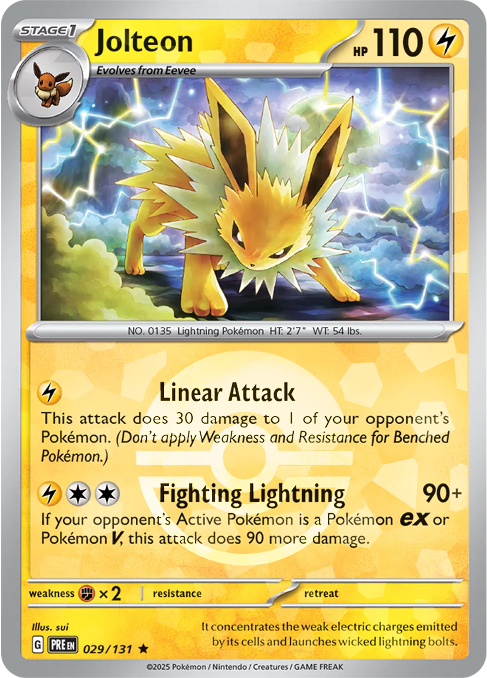 Jolteon Pokeball 029/131 Prismatic Evolution