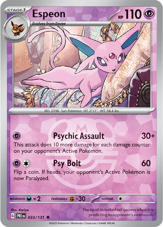 Espeon Master Ball 033/131 Prismatic Evolution