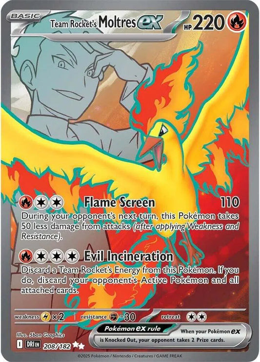 Team Rocket's Moltres EX 208/182 Destined Rivals