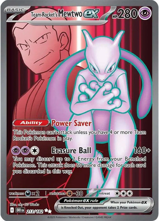 Team Rocket's Mewtwo EX 213/182 Destined Rivals