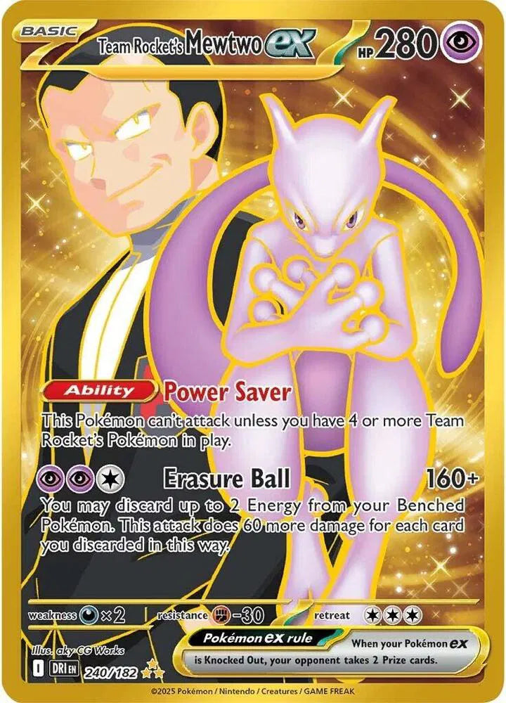 Team Rocket's Mewtwo EX 240/182 Destined Rivals