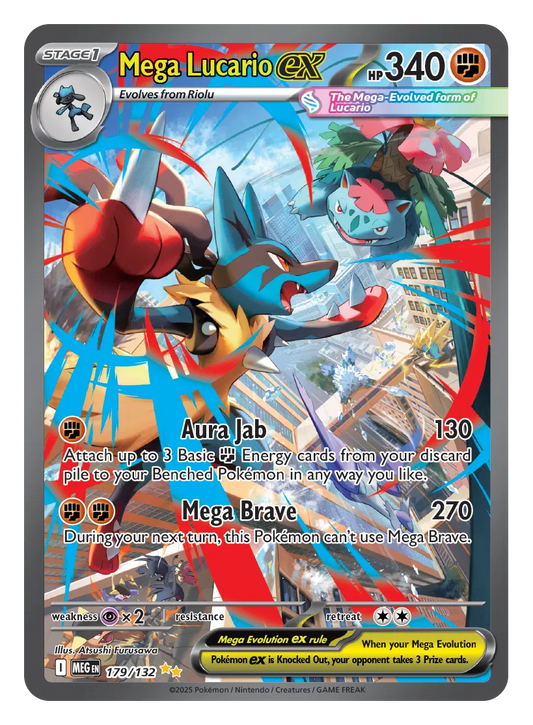 Mega Lucario ex 179/132 Mega Evolution