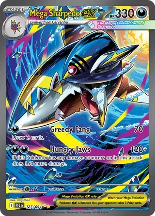 Mega Sharpedo EX 127/094 Phantasmal Flames